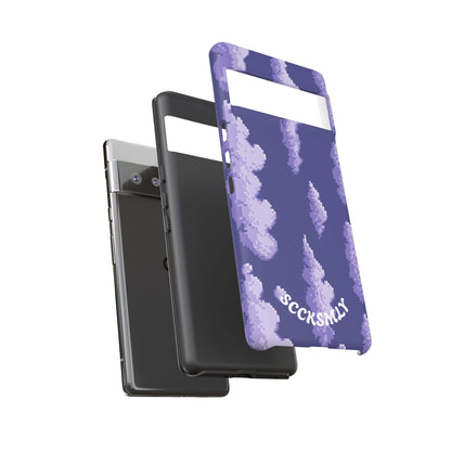 Lilac Pixel Cloud Tough Phone Case for Google Pixel