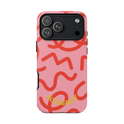 Red Candy Swirls Tough Case for Apple