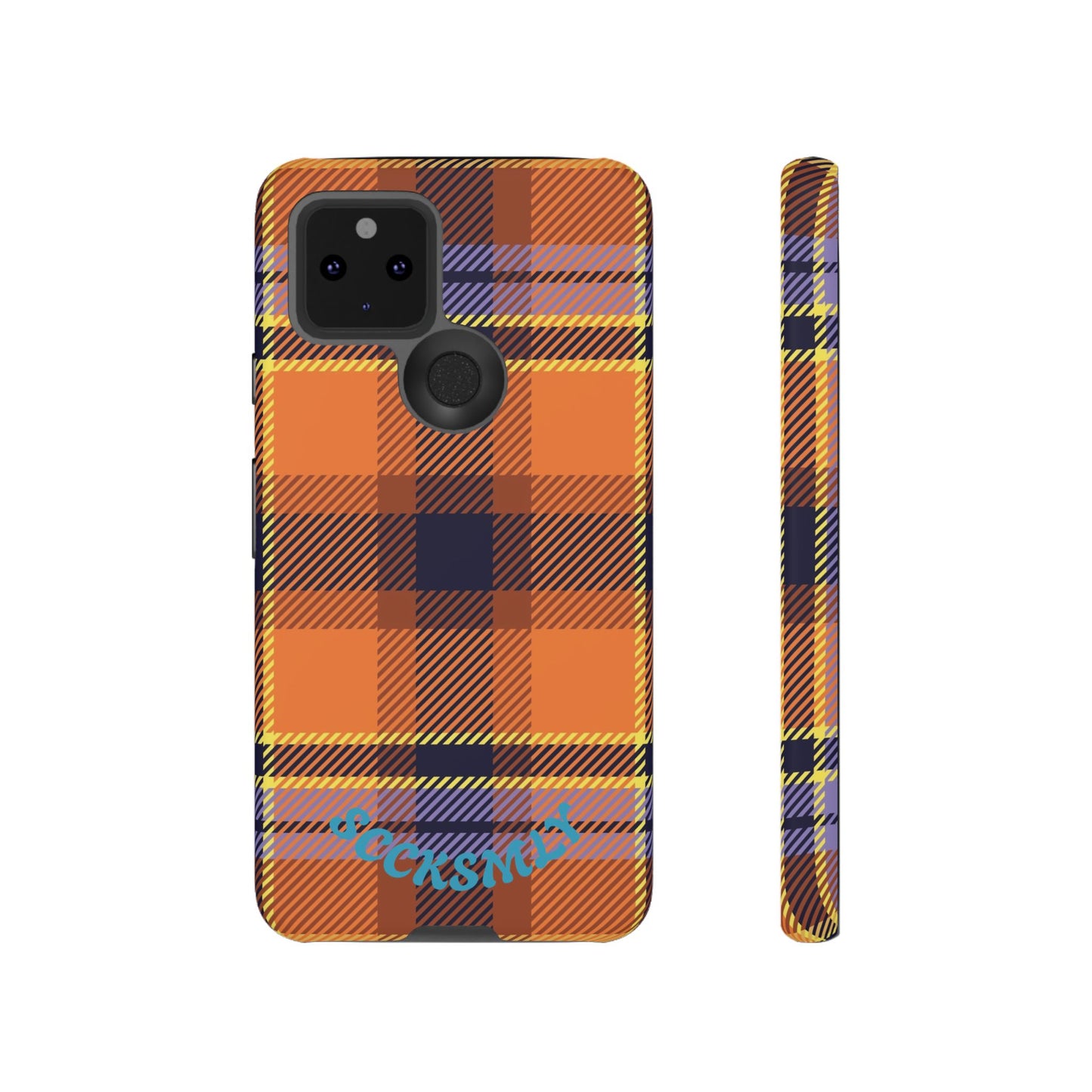 Orange Sickle Plaid Phone Case for Google Pixel