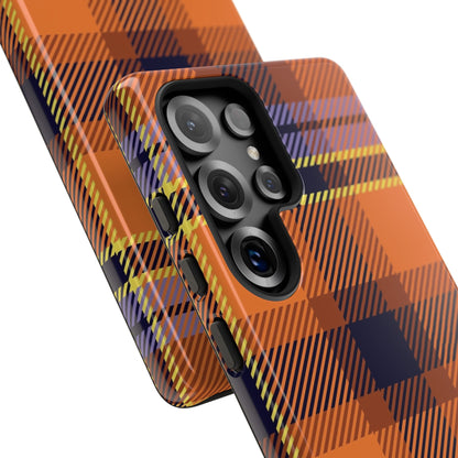 Orange Sickle Plaid Phone Case for Samsung