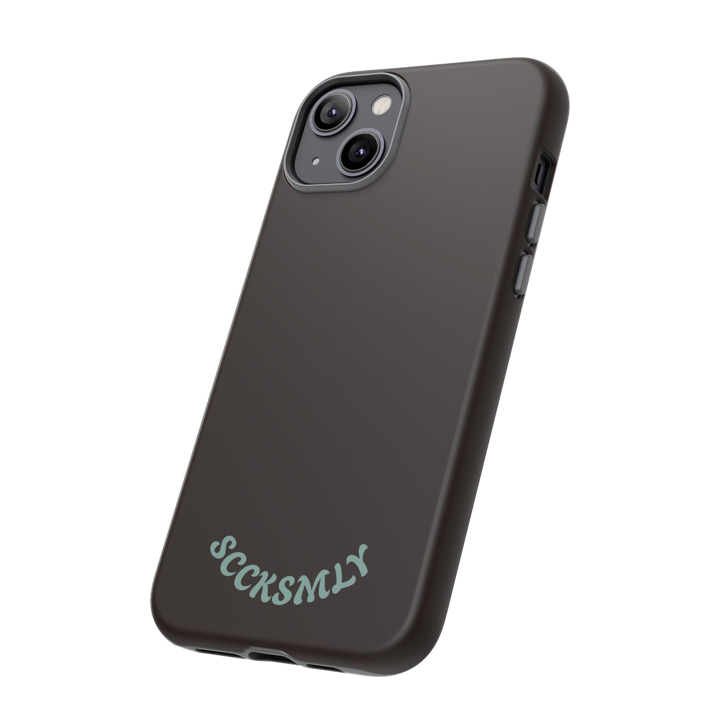 SOLID Espresso Mint Tough Phone Case for Apple