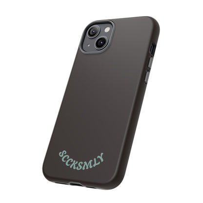 SOLID Espresso Mint Tough Phone Case for Apple