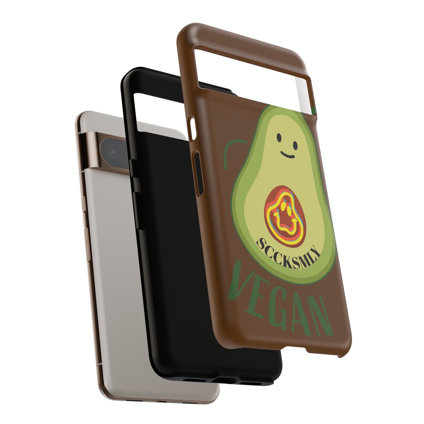 Playful Vegan Avocado Phone Case for Google Pixel