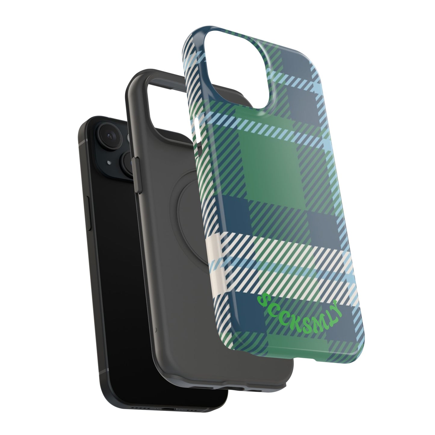 Earth and Sky Plaid Phone Case for Apple