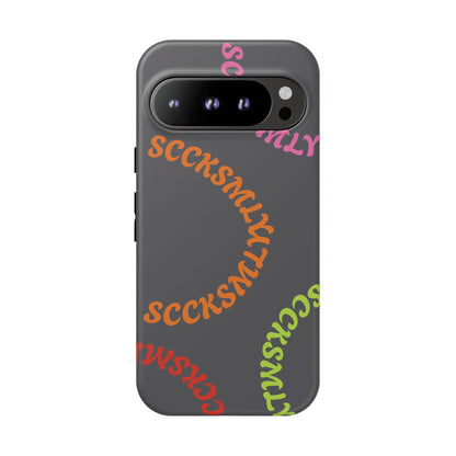 Y2K Wavy Script Tough Case for Google Pixel- Gray