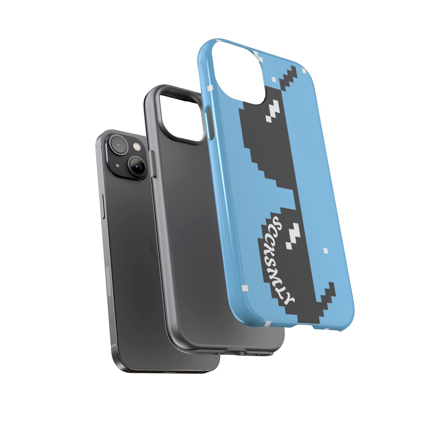 Pixel Glass Tough Phone Case for Apple