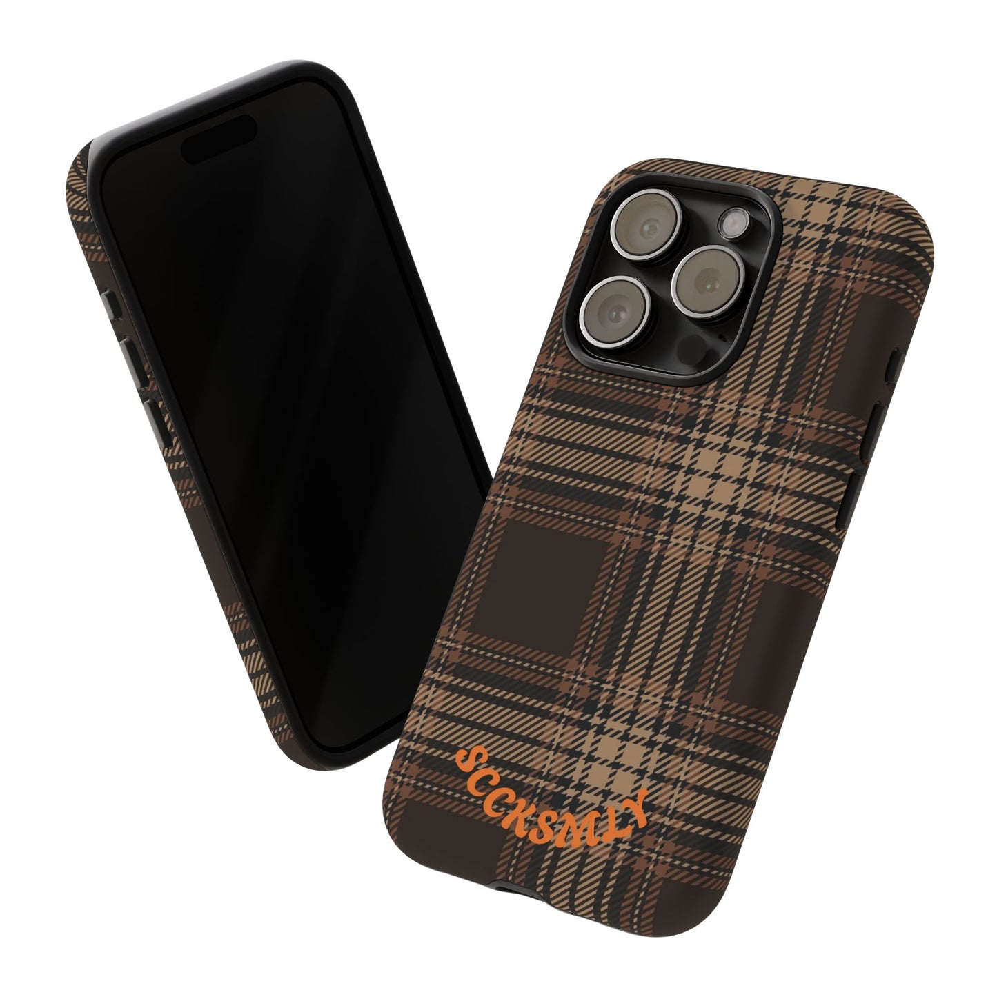 Brown Bread Plaid Tough Phone Case for Apple
