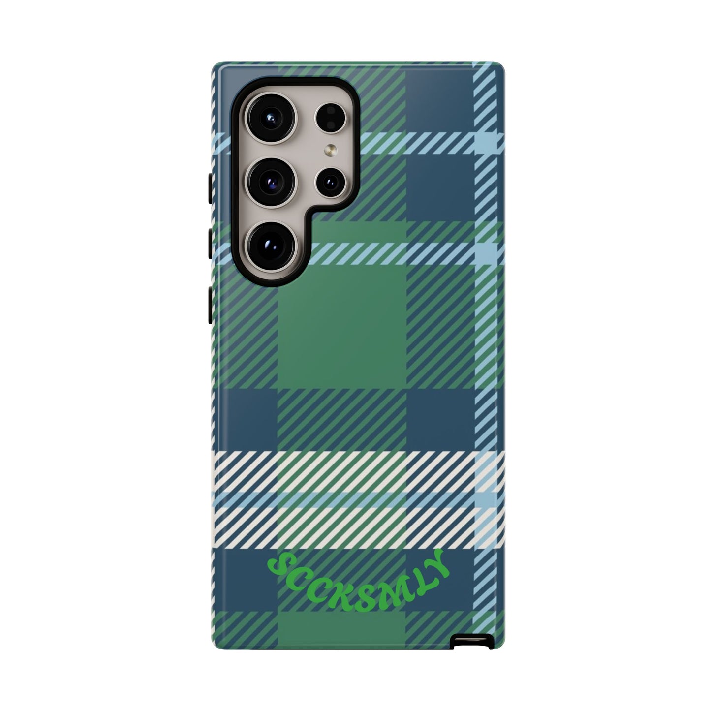 Earth and Sky Plaid Tough Phone Case for Samsung