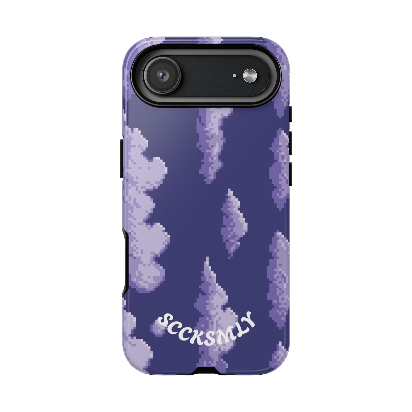 Lilac Pixel Cloud Tough Phone Case for Apple