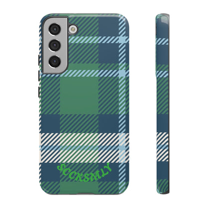 Earth and Sky Plaid Tough Phone Case for Samsung