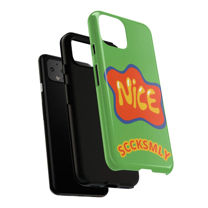Green "NICE" Tough Phone Case for Google Pixel
