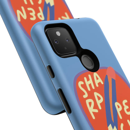 Blue "SHARPEN PENCIL" Tough Phone Case for Google Pixel
