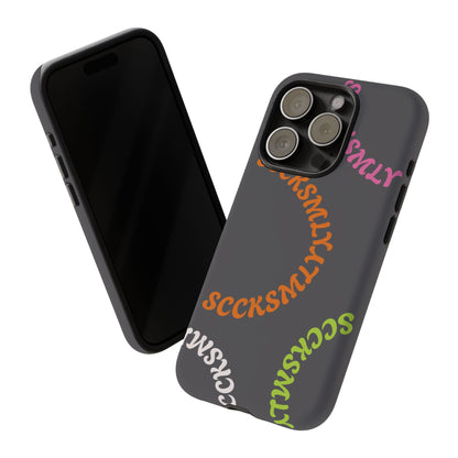 Y2K Wavy Script Tough Case for Apple- Gray