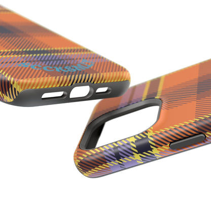 Orange Sickle Plaid  Phone Case for Apple