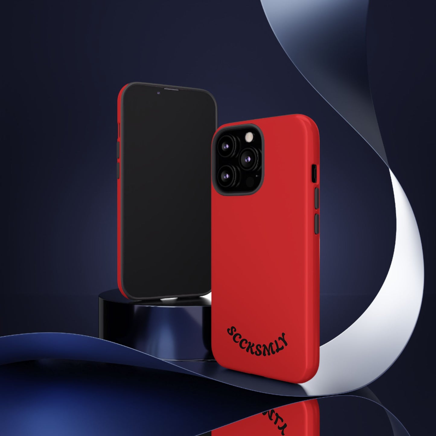SOLID Screaming Red Tough Case for Apple