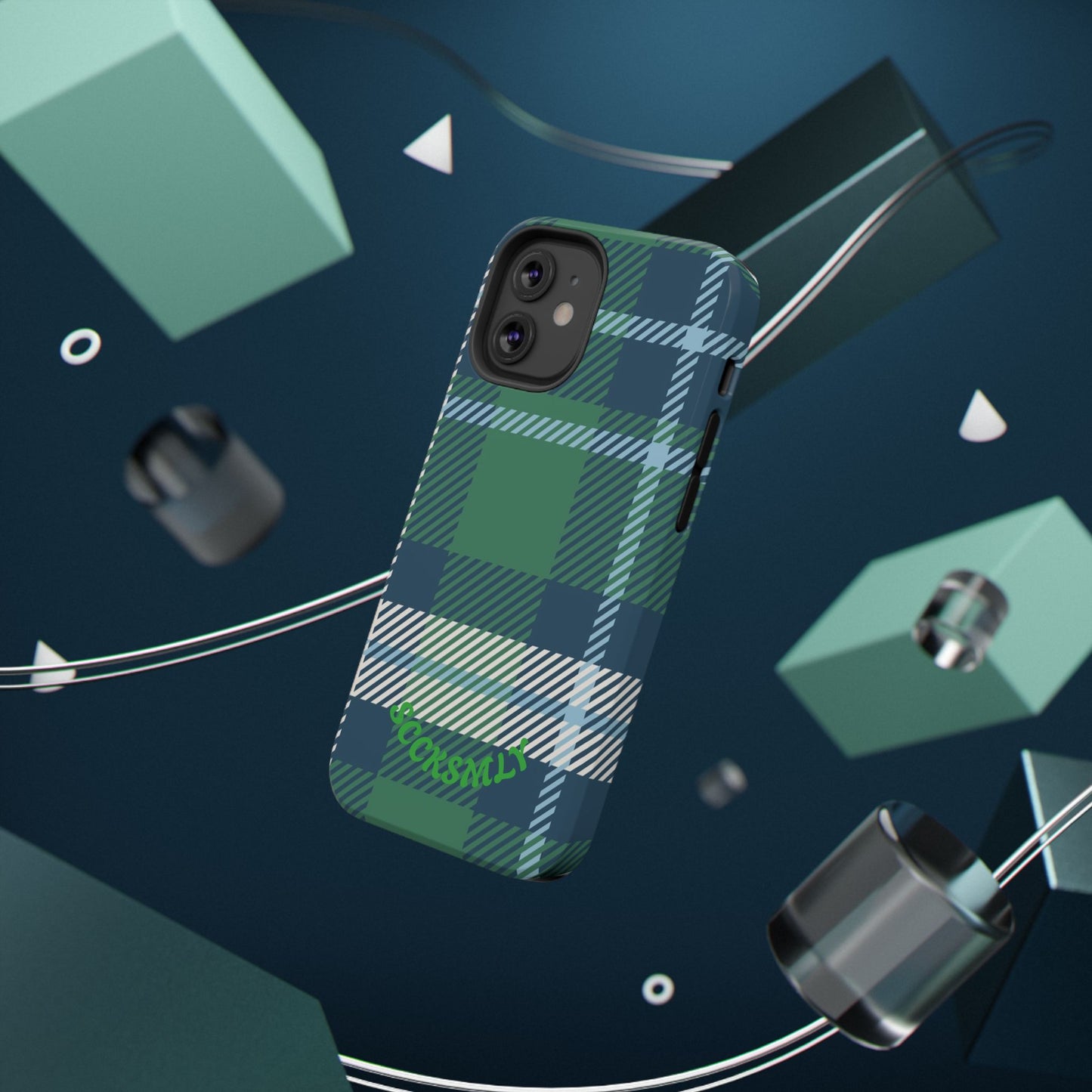 Earth and Sky Plaid Phone Case for Apple