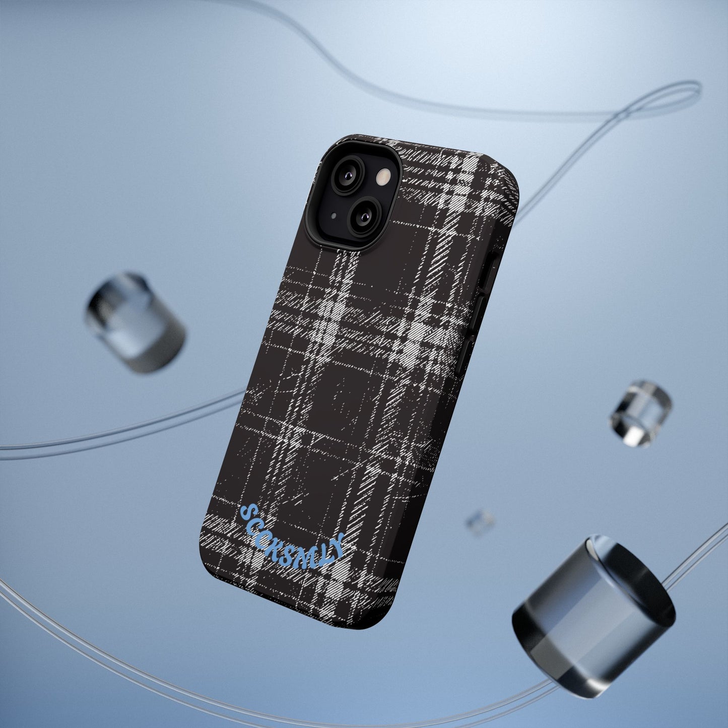 Smoky Grungy Plaid Phone Case for Apple