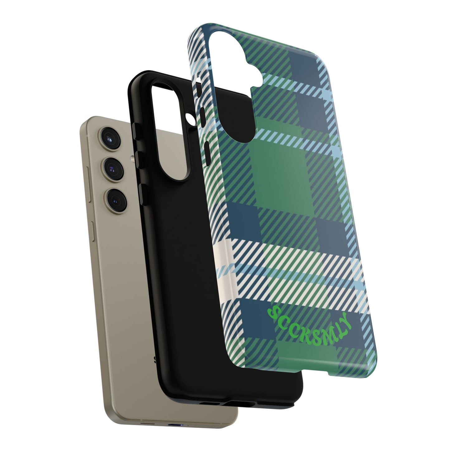 Earth and Sky Plaid Tough Phone Case for Samsung