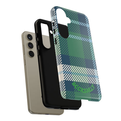Earth and Sky Plaid Tough Phone Case for Samsung