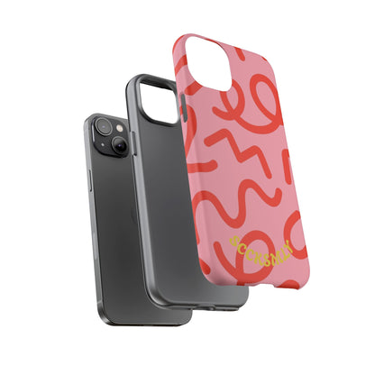 Red Candy Swirls Tough Case for Apple