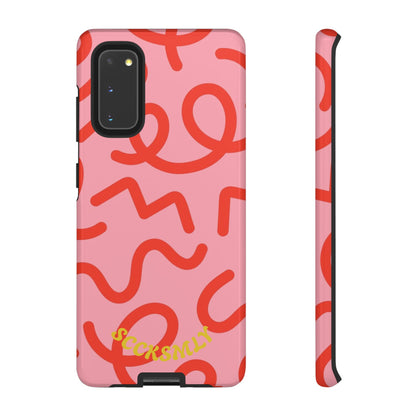 Red Candy Swirls Tough Phone Case for Samsung
