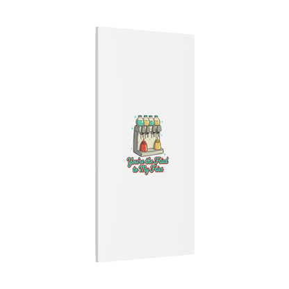 You’re the Fried to My Fries Canvas | Retro Diner Matchbook, Pantry Label Art