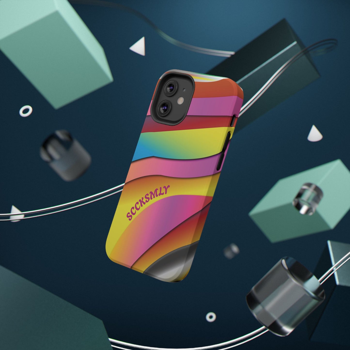 Modern Retro Rainbow Phone Case for "IOS or Apple"