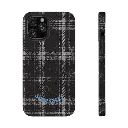 Smoky Grungy Plaid Phone Case for Apple