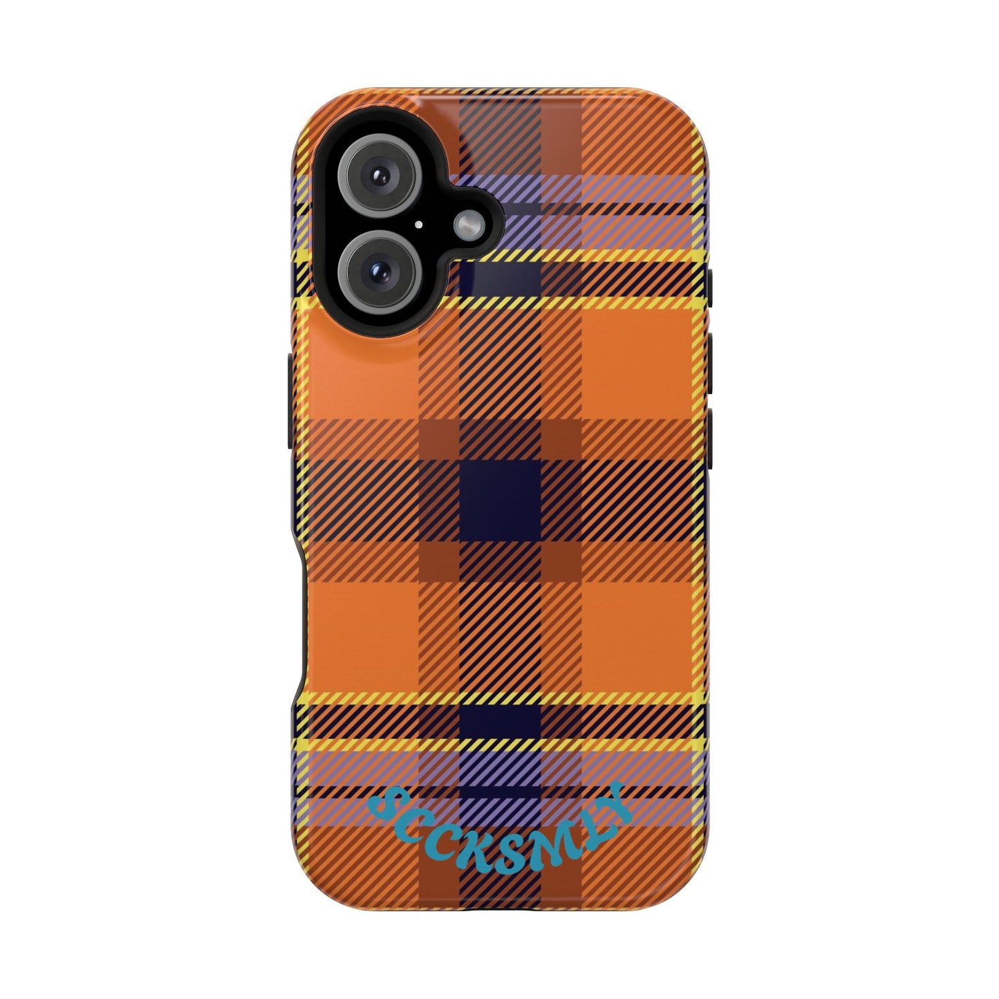 Orange Sickle Plaid  Phone Case for Apple