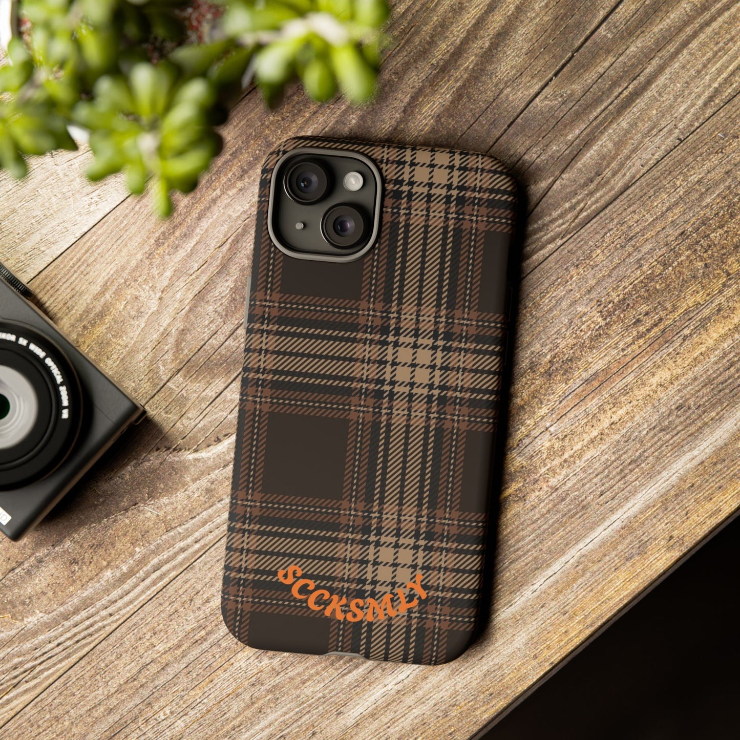 Brown Bread Plaid Tough Phone Case for Apple