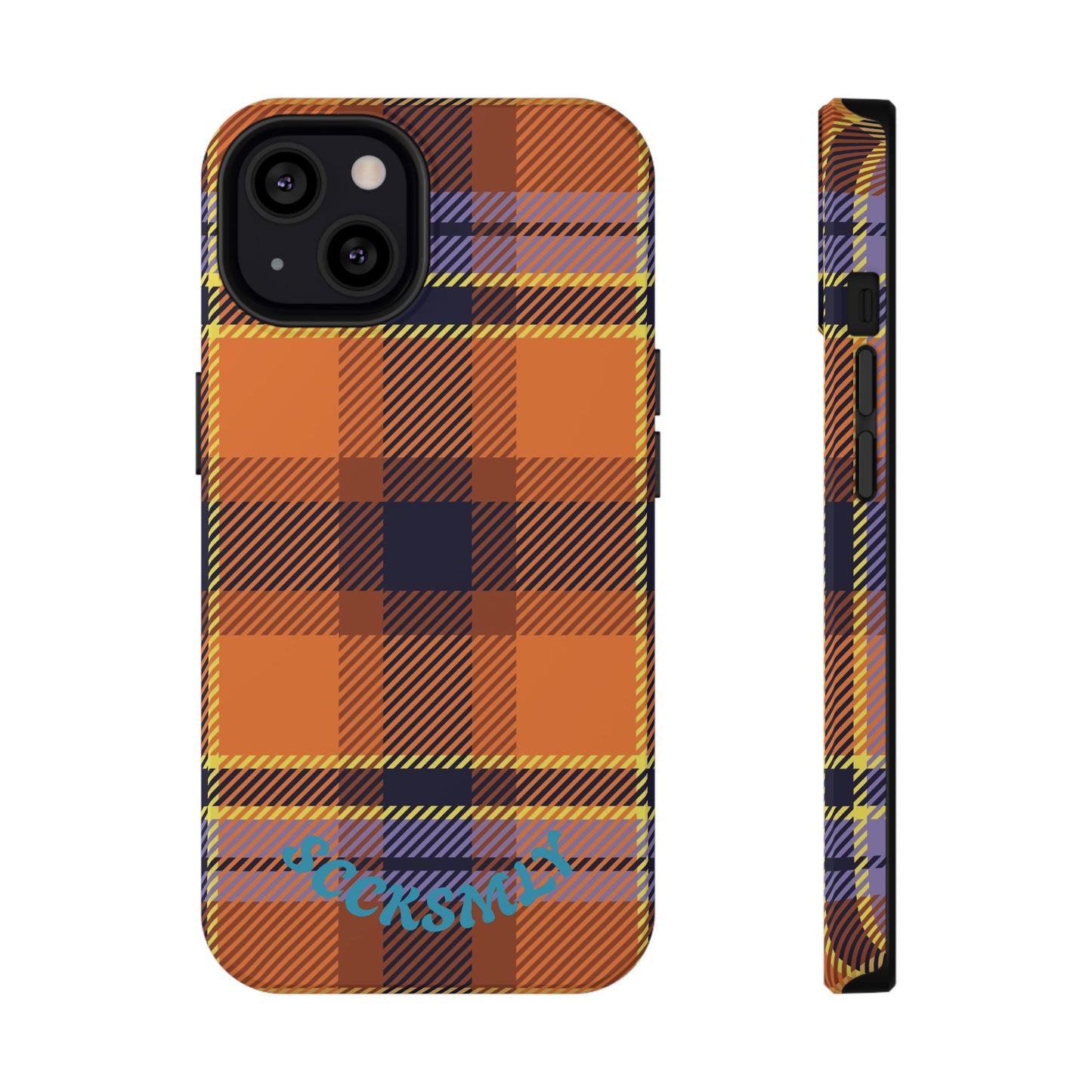 Orange Sickle Plaid  Phone Case for Apple