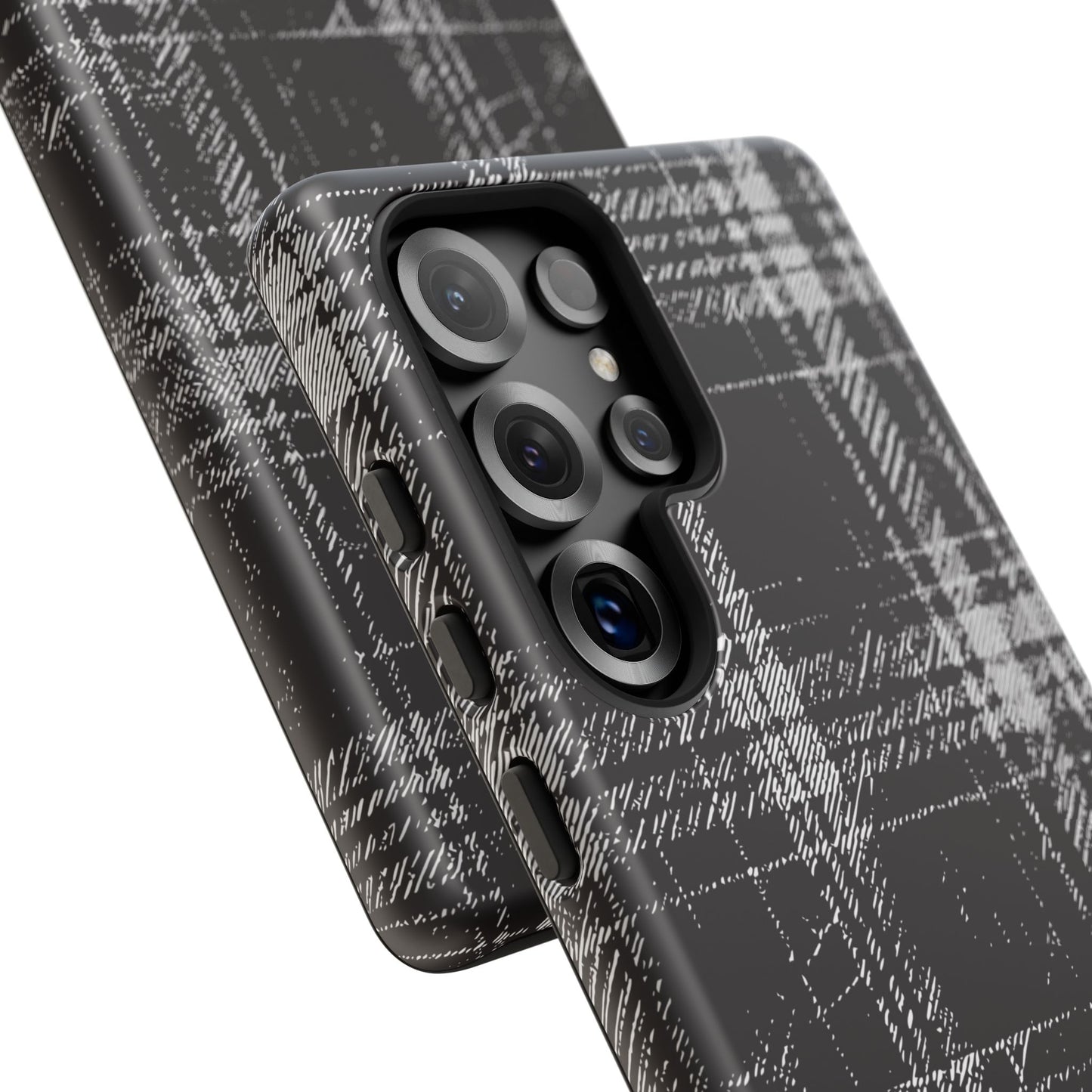 Smoky Grungy Plaid Phone Case for Samsung