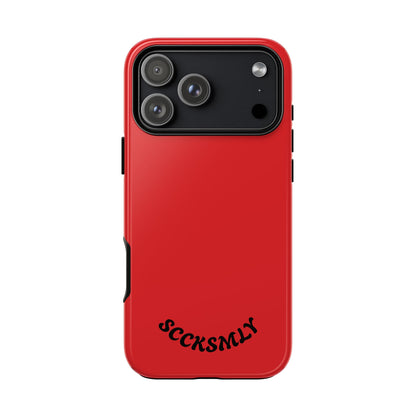 SOLID Screaming Red Tough Case for Apple