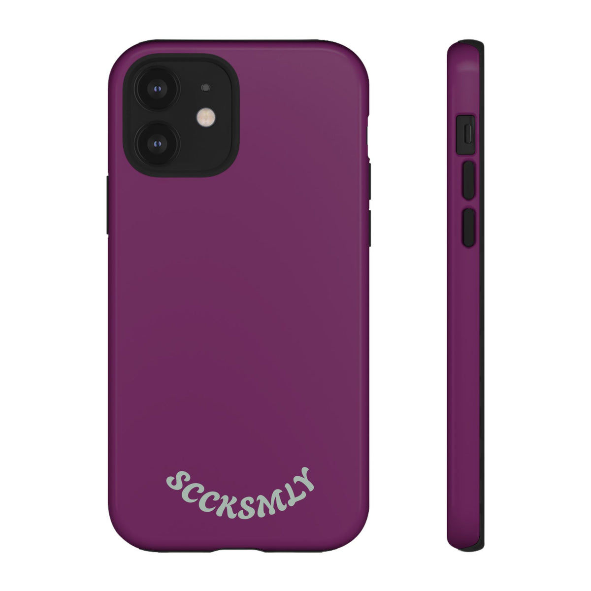 SOLID Amethyst Matte Tough Phone Case for Apple