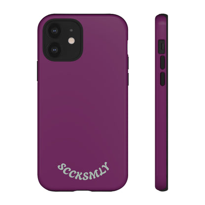 SOLID Amethyst Matte Tough Phone Case for Apple