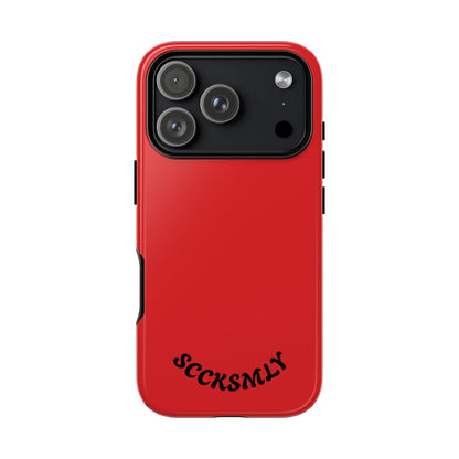 SOLID Screaming Red Tough Case for Apple