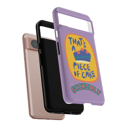 Light Purple "THAT'S A PIECE OF CAKE" Tough Phone Case for Google Pixel
