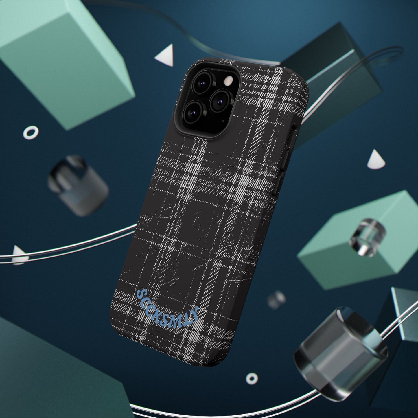 Smoky Grungy Plaid Phone Case for Apple