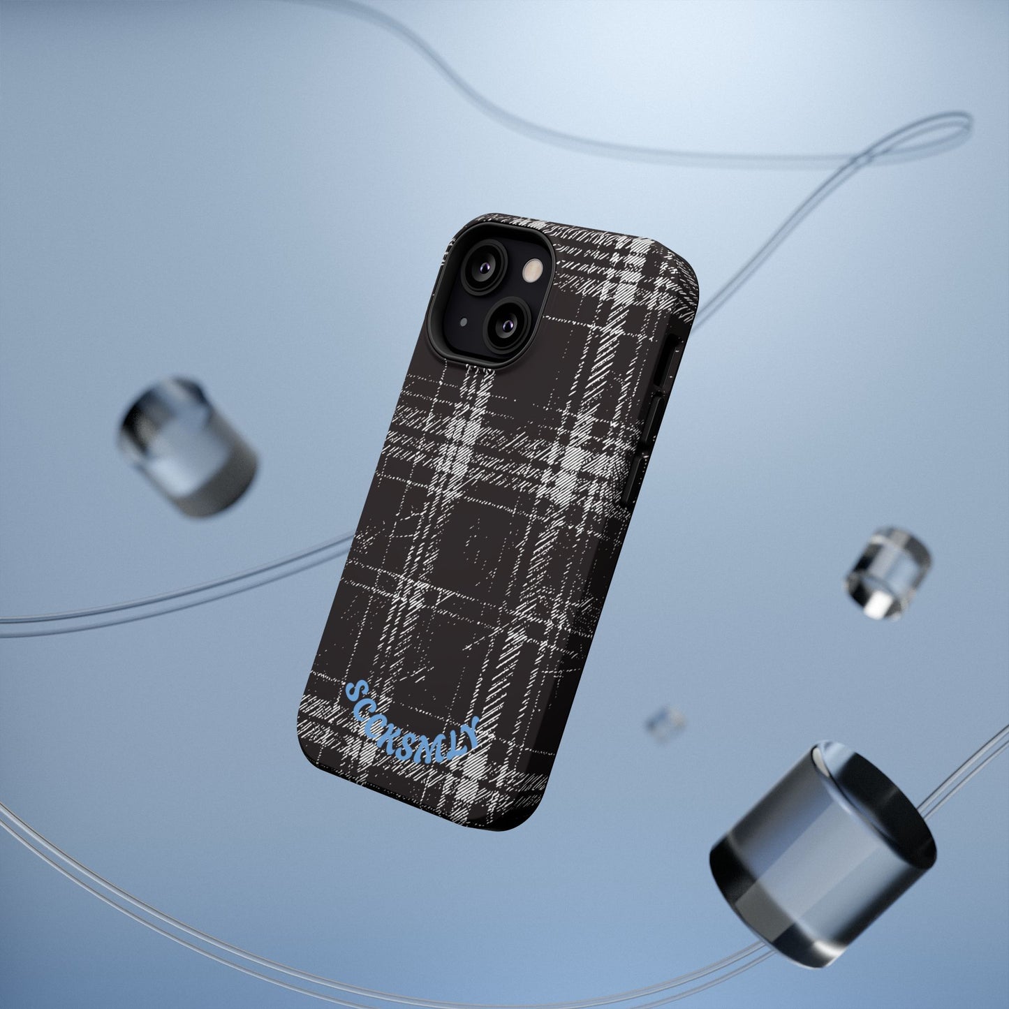 Smoky Grungy Plaid Phone Case for Apple