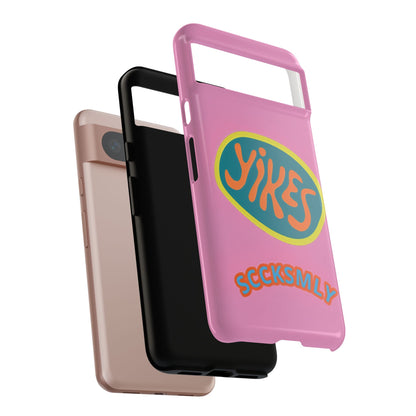 Pink "YIKES" Tough Phone Case for Google Pixel