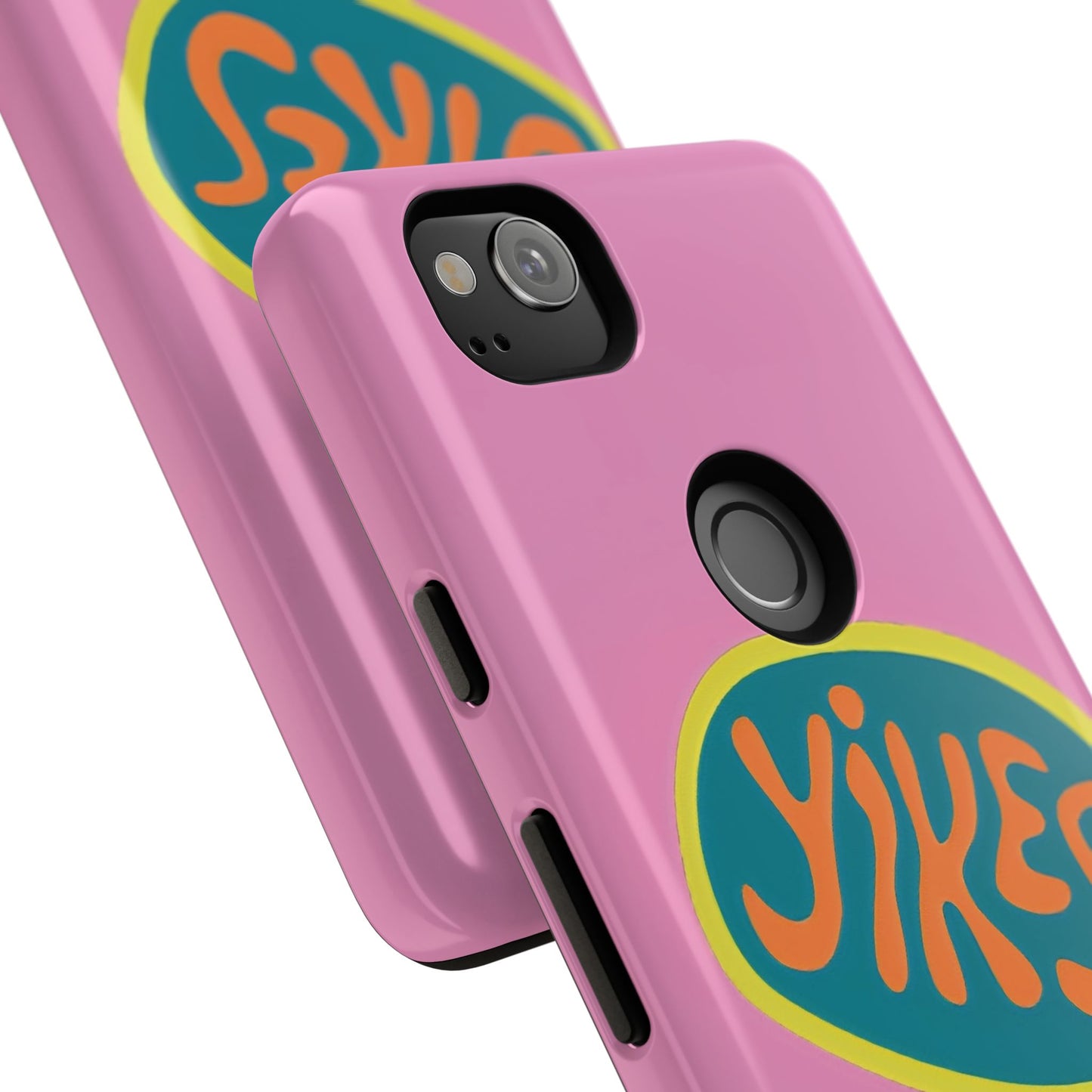 Pink "YIKES" Tough Phone Case for Google Pixel