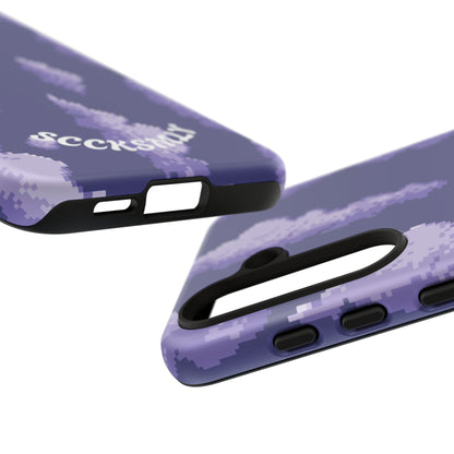Lilac Pixel Cloud Tough Phone Case for Samsung