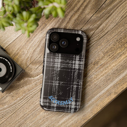 Smoky Grungy Plaid Phone Case for Apple