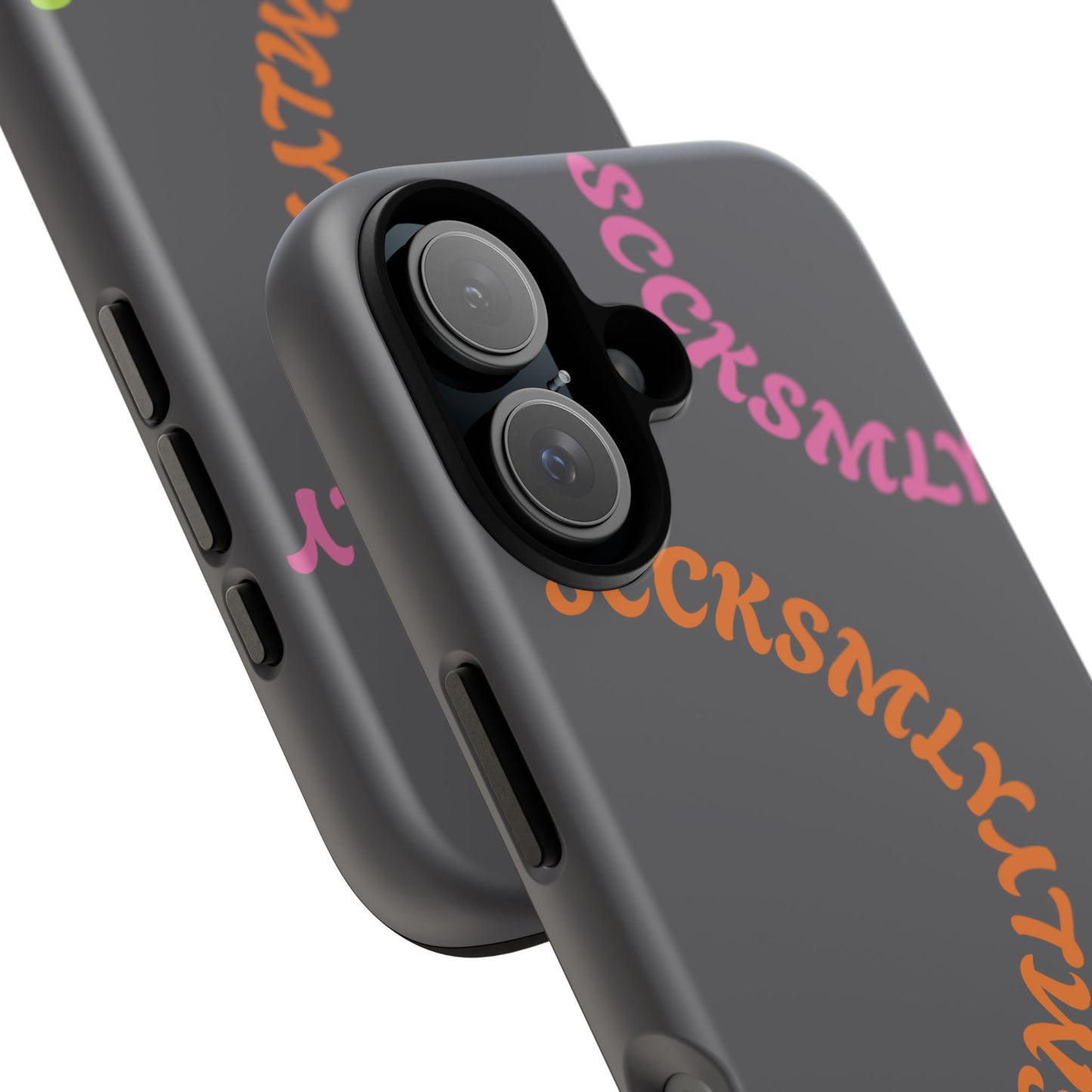 Y2K Wavy Script Tough Case for Apple- Gray