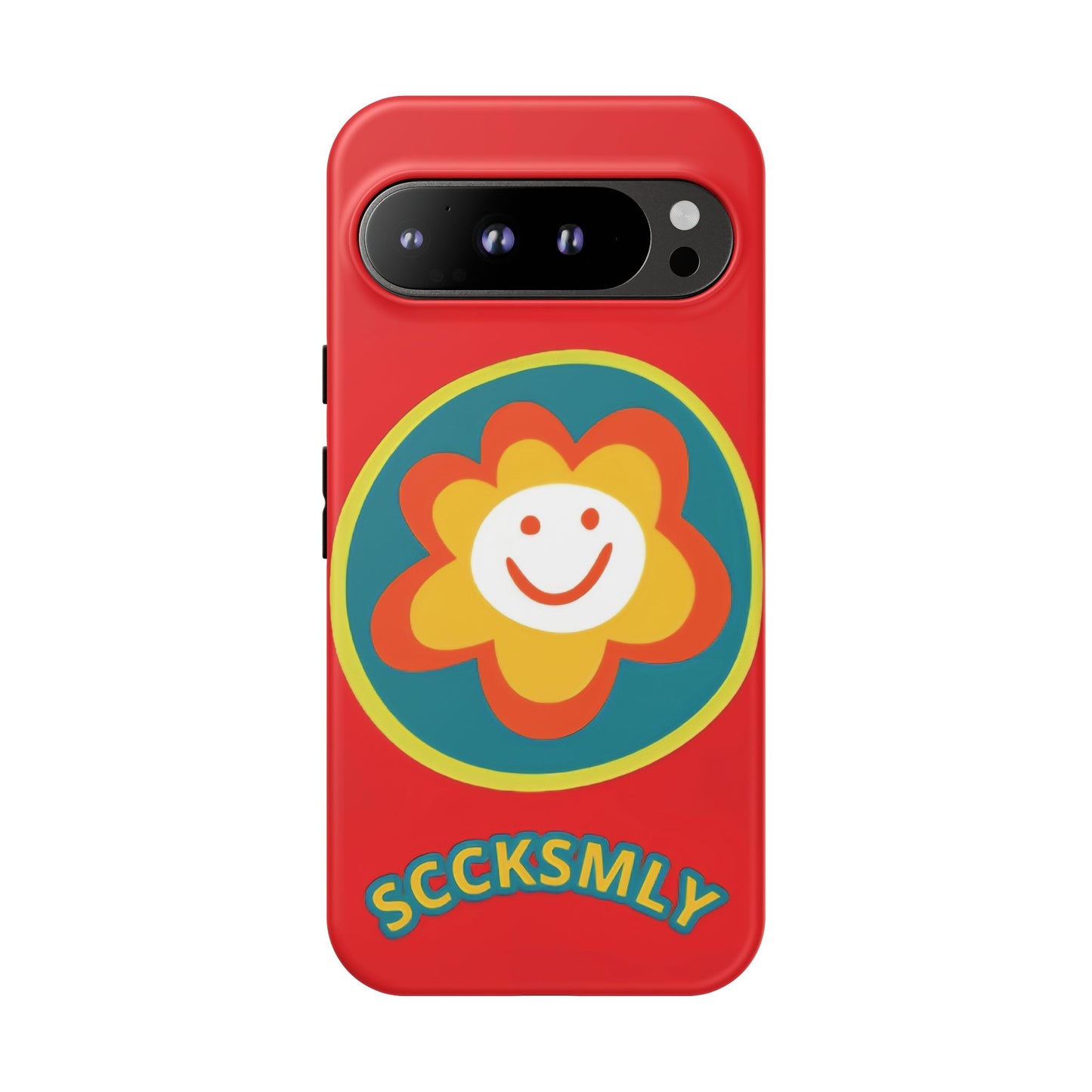 Red "SUNSHINE SMILE" Tough Phone Case for Google Pixel