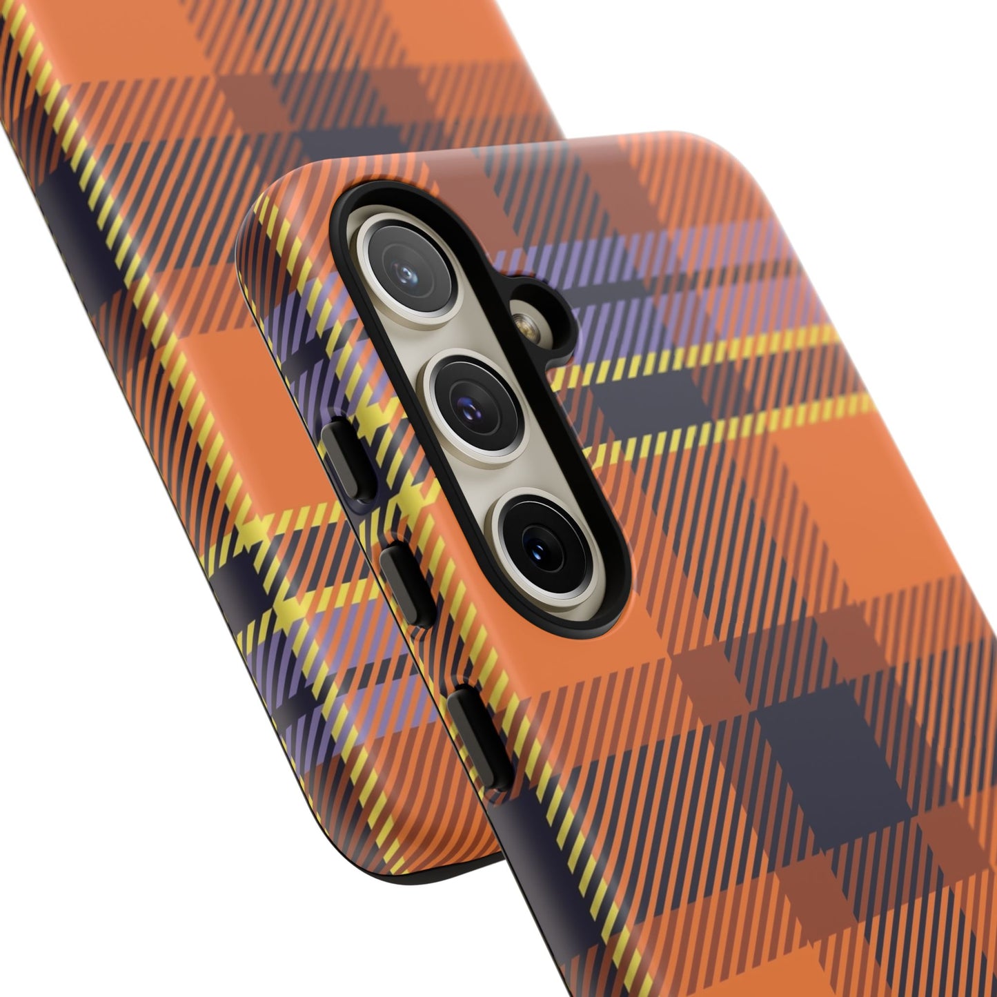 Orange Sickle Plaid Phone Case for Samsung