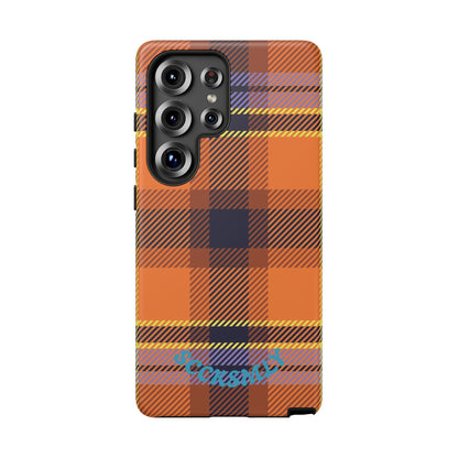 Orange Sickle Plaid Phone Case for Samsung