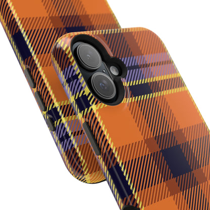 Orange Sickle Plaid  Phone Case for Apple