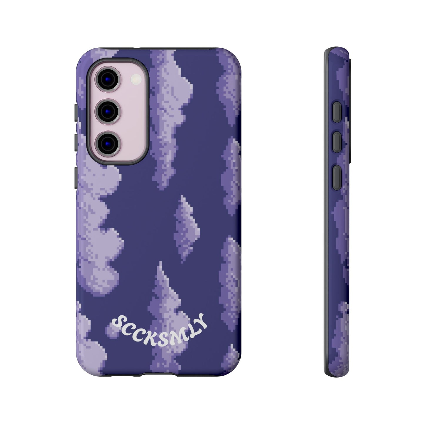 Lilac Pixel Cloud Tough Phone Case for Samsung