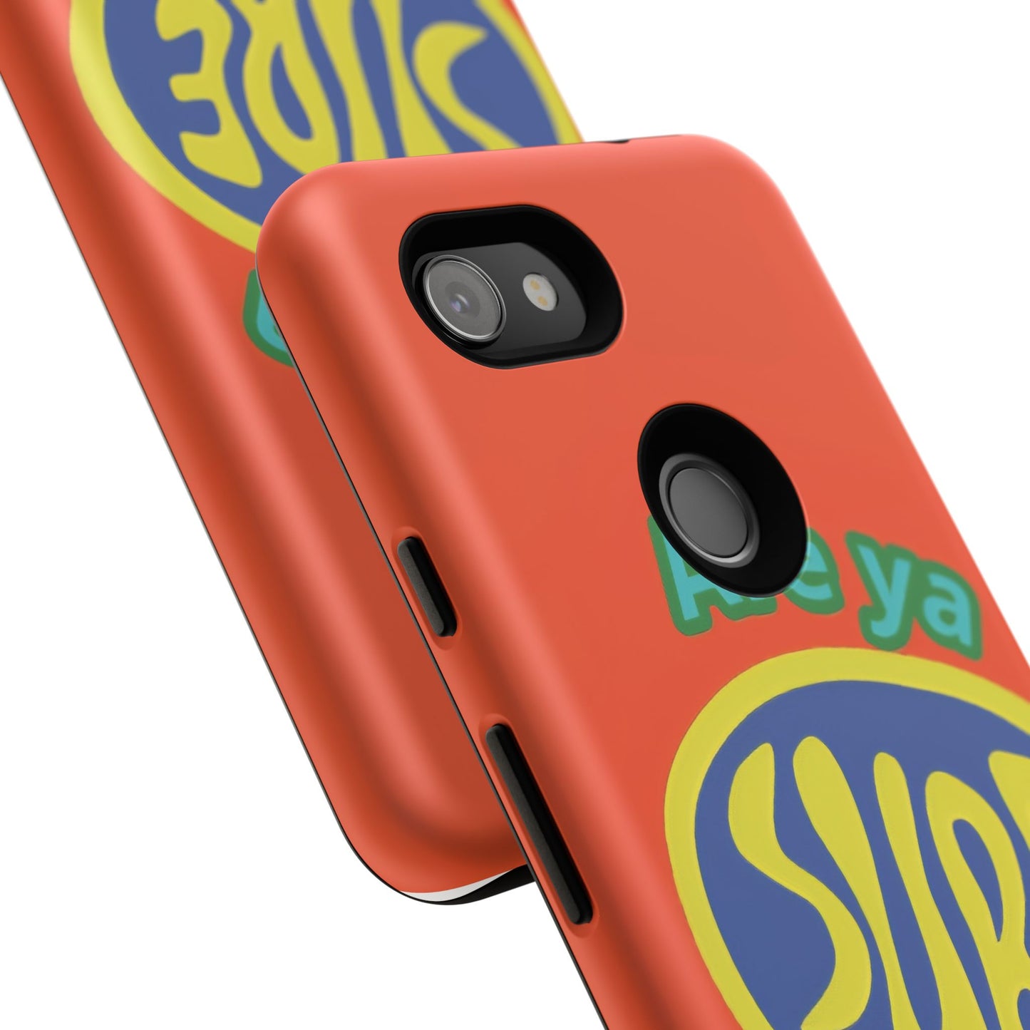 Orange "ARE YA SURE" Tough Phone Case for Google Pixel